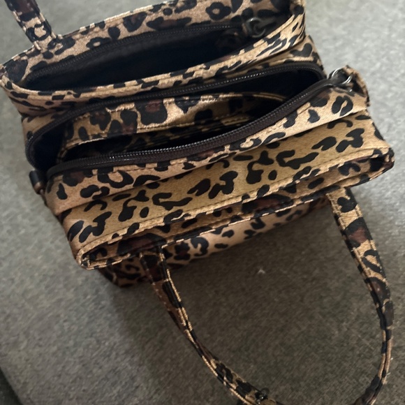 Nine W. satin leopard mini satchel - Picture 2 of 6